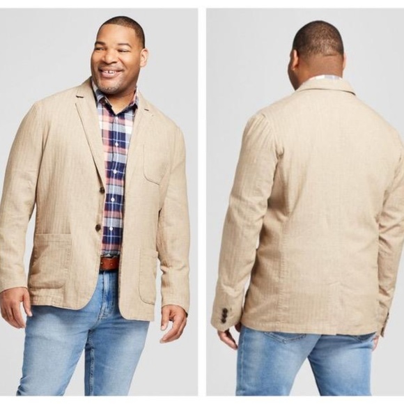 big & tall linen blazers